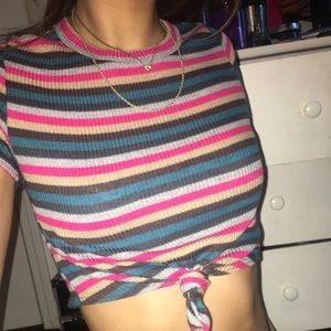 Striped crop top